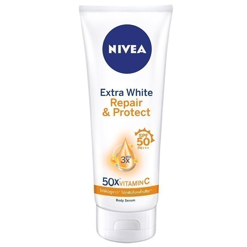NIVEA นีเวียเอ็กซ์ตร้าไวท์เซรั่มบำรุงผิวรีแพร์แอนด์โพรเทคเอสพีเอฟ50 180มล. [8850029023113]