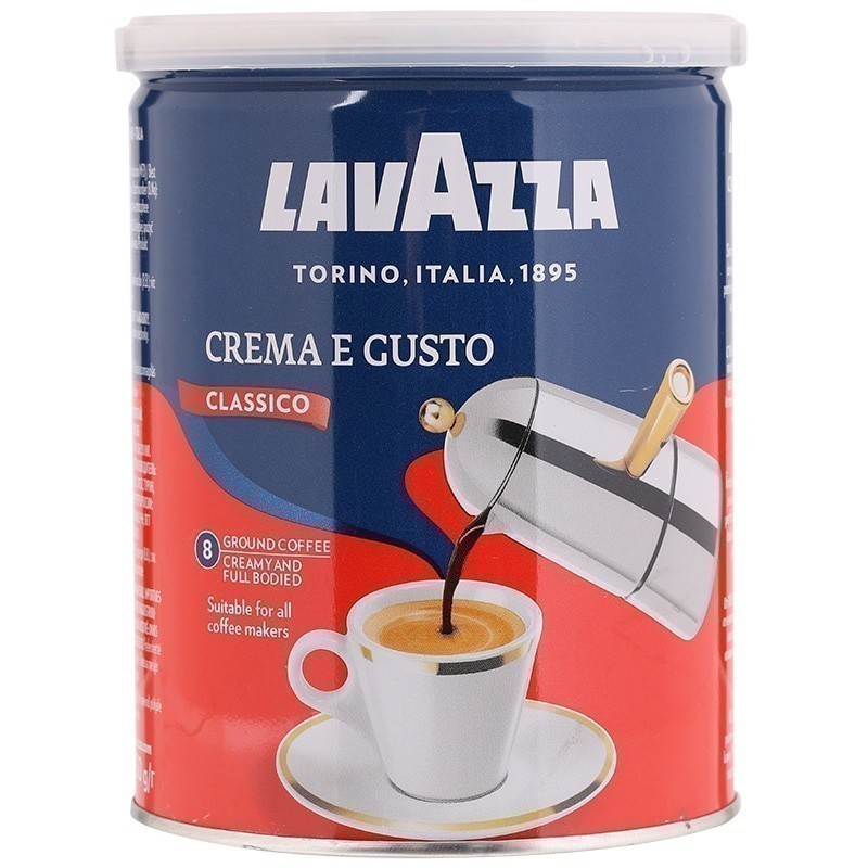 LAVAZZA ลาวาซซากาแฟคั่วบดครีม่าเออกุสโตคลาสสิค 250กรัม [8000070038820]