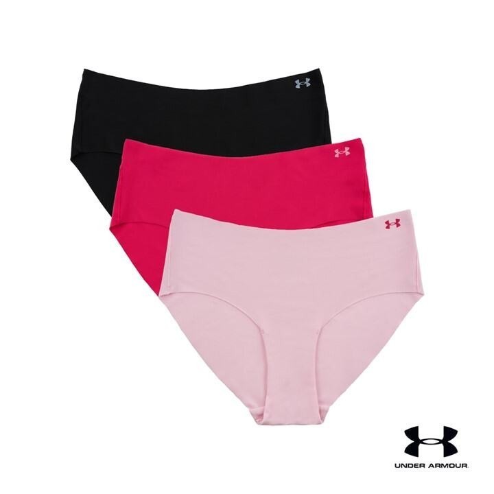 Under Armour กางเกงใน UA Pure Stretch No Show สำหรับผู้หญิง แพ็ก 3 ชิ้น