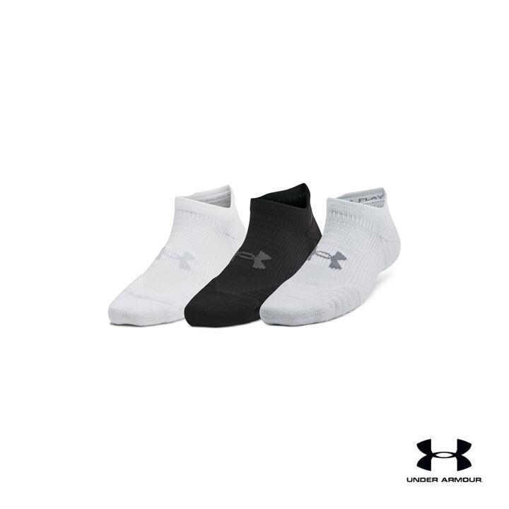 Under Armour ถุงเท้าซ่อนข้อมีลิ้น UA Play Up สำหรับผู้หญิง แพ็ก 3 คู่