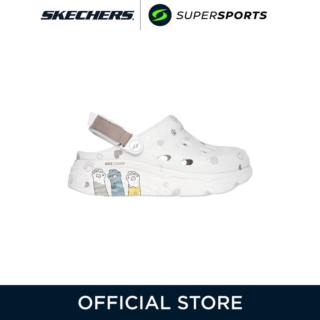 SKECHERS Foamies®: Max Cushioning® - Purr-Fection รองเท้าแตะผู้หญิง สีขาว