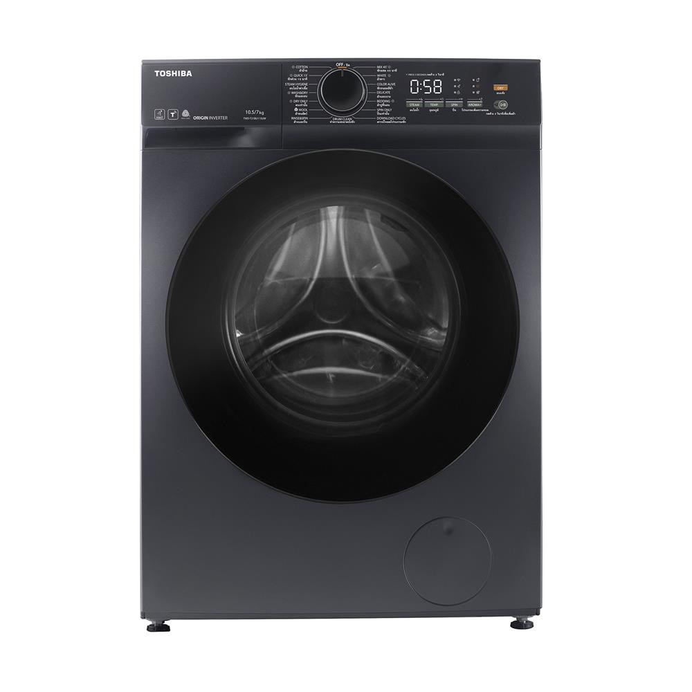 [จัดส่งพร้อมติดตั้ง] TOSHIBA เครื่องซักอบผ้า  TWD-T21BU115UWT(MG) 10.5/7 กก. 1200RPM อินเวอร์เตอร์