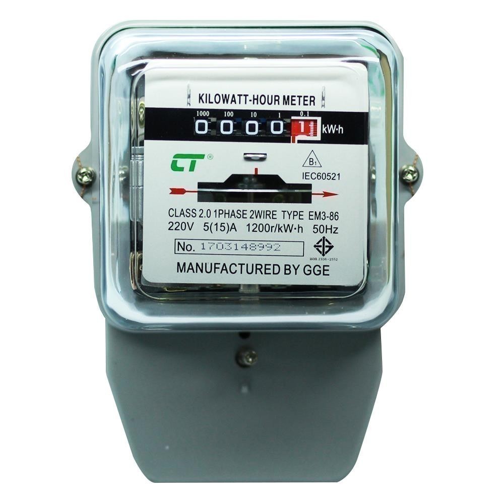 CT ELECTRIC มิเตอร์ไฟ 5 แอมป์ (5/15) 1 เฟส