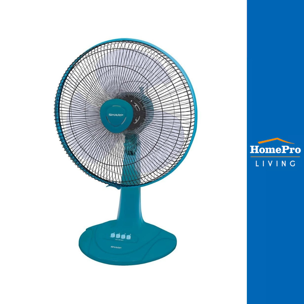 SHARP พัดลมตั้งโต๊ะ 16 นิ้ว PJ-TA163TQ สีฟ้า จัดส่งโดย HomePro