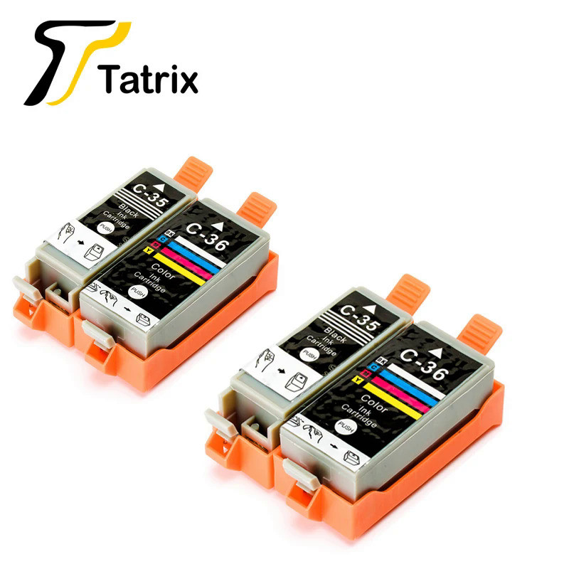 คุณภาพสูง Canon 35 36 CompatibleInk ตลับหมึก PGI35 BK CLI36 C Tri-สีสำหรับ Canon PIXMA IP100B/IP100/IP110 TR150