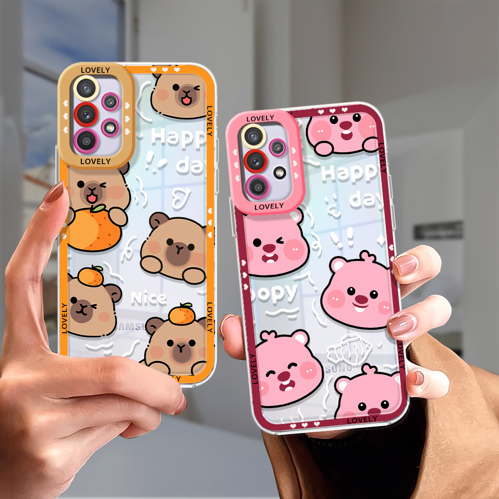 กระรอกน้อยสีชมพู เคส Samsung Galaxy a53 a52 a52s a51 a50s a50 a33 a32 a30s a30 4G 5G h3m1071