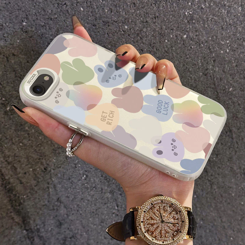 เคสสำหรับ iPhone 6 Plus 6s Plus 7 Plus 8 Plus SE 2020 X Xr Xs Max เคสป้องกันการกระแทกโปร่งใสสำหรับเคสโทรศัพท์มือถือ