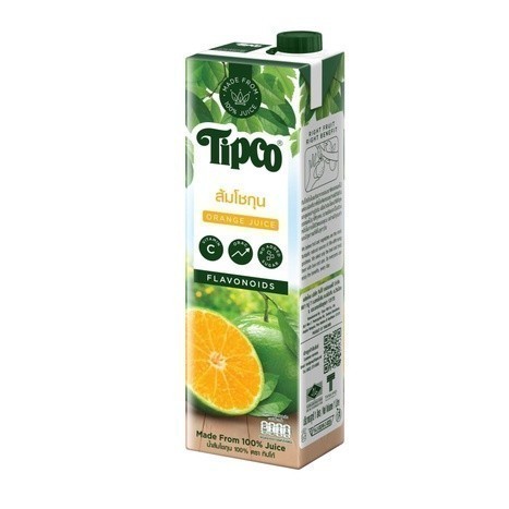 น้ำส้มโชกุน 100% ตราทิปโก้ 1000 มล./กล่อง