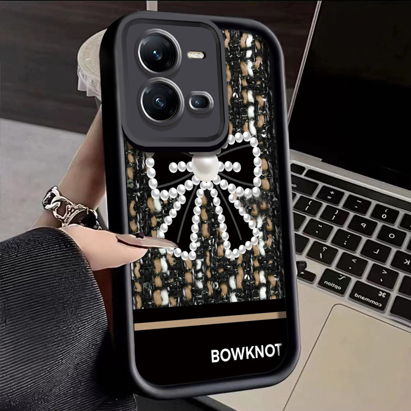 เคสสำหรับ VIVO V25 5G VIVO V25E VIVO X80 Lite 5G เคสป้องกันโทรศัพท์รูปโบว์