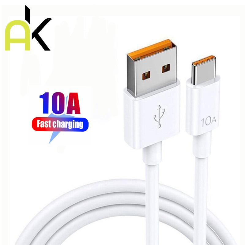 AK 120W 10A USB to Type-C สายเคเบิลข้อมูลการชาร์จอย่างรวดเร็ว 1M/1.5M/2M สายชาร์จข้อมูลที่รวดเร็วเป็นพิเศษ