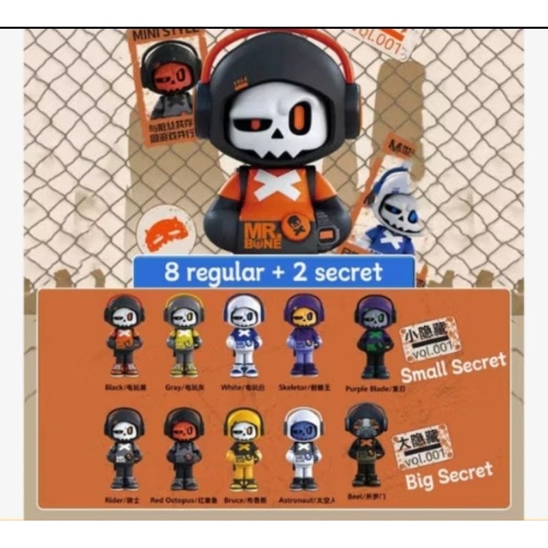 ⭐พร้อมส่ง⭐ Mr Bone - Mr.Bone Mini V1 - Mr.Bone Video Game Boy & Skull Hero (Art Toy/Designer Toy/Bli