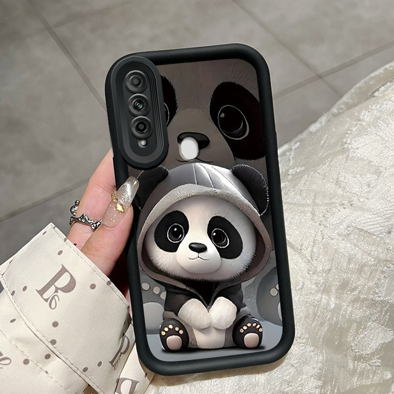 เคสสำหรับ OPPO A31 2020 A8 เคสโทรศัพท์ซิลิโคนดูดซับแรงกระแทกรุ่น Q น่ารักลายแพนด้า