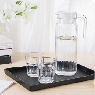 PINMU [ทนต่ออุณหภูมิสูงและต่ำ] ความจุ 1100ml ขวดอะคริลิที่มีฝาพลาสติก เหยือกPC