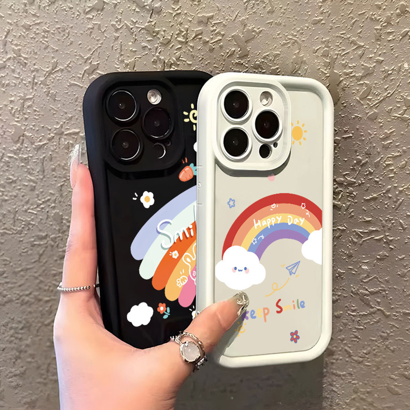เคสสำหรับ Realme 5 5i 5s 6i C3 C3i Narzo 10 Narzo 10A Narzo 20A เคสป้องกันการตกซิลิโคนเคสโทรศัพท์มีลายสีรุ้ง - รูปที่ 3