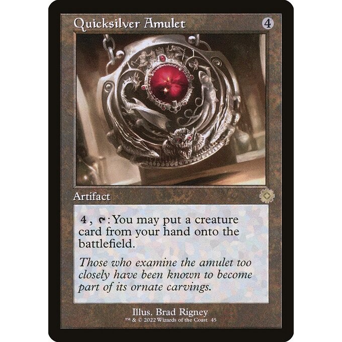 [The Brothers' War Retro Artifacts] - [BRR] - (R) -[Quicksilver Amulet] - [2022]