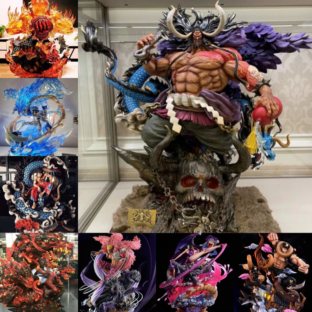 Ready Stock One Piece Figure Luffy Zoro Kaidou Law Jack Kohza Ace Figure Doll Statue BlinDBox Mystery Box Lucky Bag Home Office Decoration Gift Toys