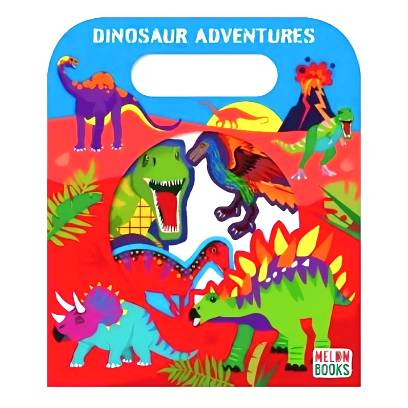 BBW หนังสือ DINOSAURS ADVENTURES DIE CUT BOARD BOOK By MELON BOOKS