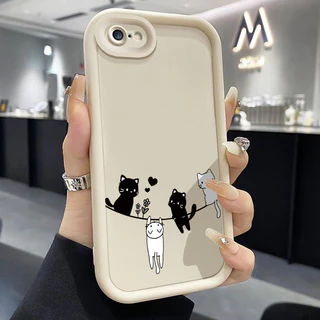 เคสสำหรับ iPhone 6 Plus 6s Plus 7 Plus 8 Plus SE 2020 เคสป้องกันโทรศัพท์ซิลิโคนนิ่มแบบเรียบง่ายกันกระแทก