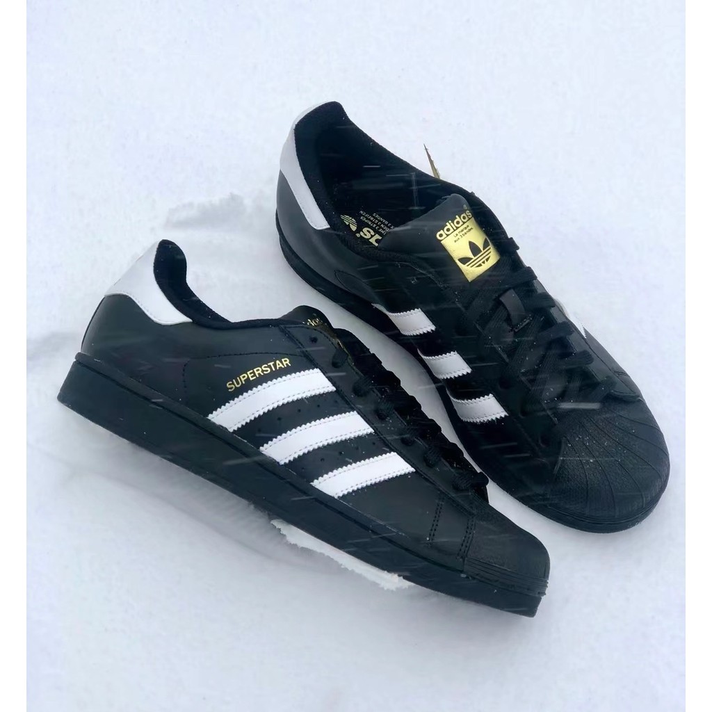 (ของแท้ 💯) Adidas Originals SUPERSTAR "Black/White"  รองเท้าผ้าใบลำลองกันลื่นต