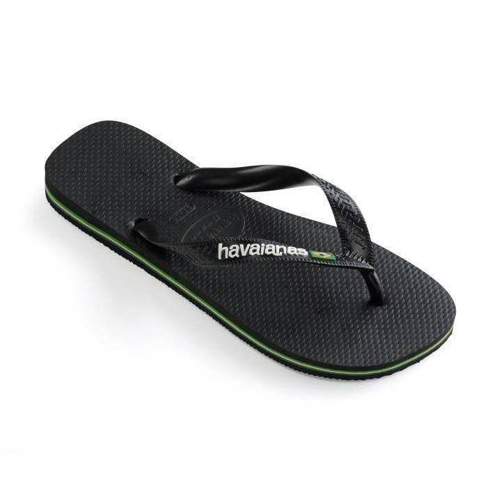 HAVAIANAS รองเท้าแตะ Brasil Logo Flip Flops BLACK 41108501069U_C3BKXX