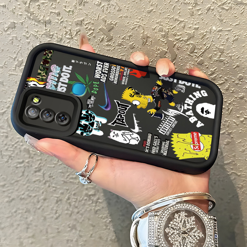 เคสสำหรับ Infinix Smart 5 Hot 10 Lite เคสป้องกันการกระแทกซิลิโคนป้องกันลายนิ้วมือที่ทันสมัย