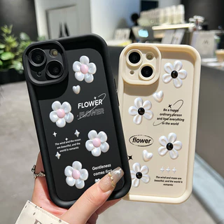 เคสสำหรับ Realme 5 5i 5s 6i C3 C3i Narzo 10 Narzo 10A Narzo 20A เคสนิ่มซิลิโคนเคสโทรศัพท์ภาพดอกไม้เงินกันกระแทก