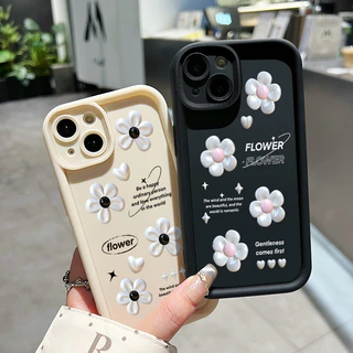 เคสสำหรับ Realme 5 5i 5s 6i C3 C3i Narzo 10 Narzo 10A Narzo 20A เคสนิ่มซิลิโคนเคสโทรศัพท์ภาพดอกไม้เงินกันกระแทก