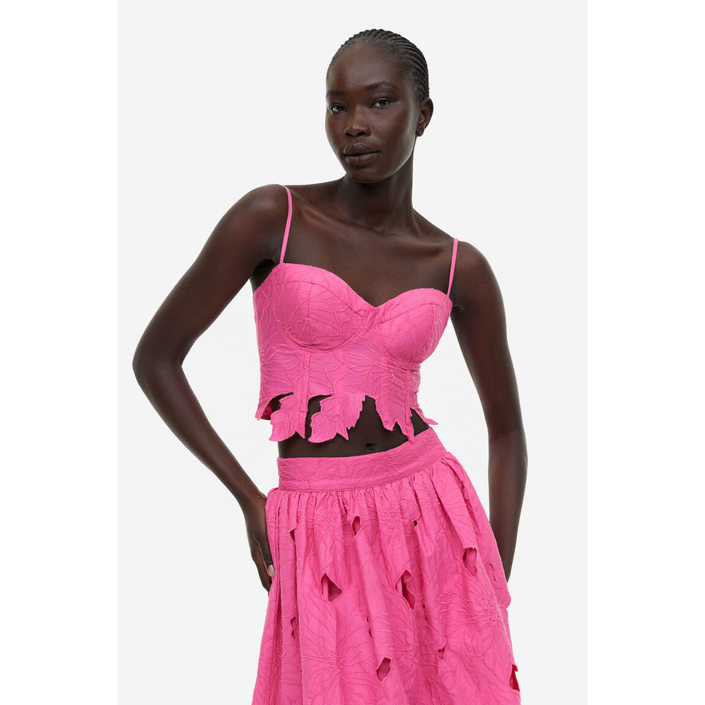 H&M Woman Embroidered corset top 1161330_1