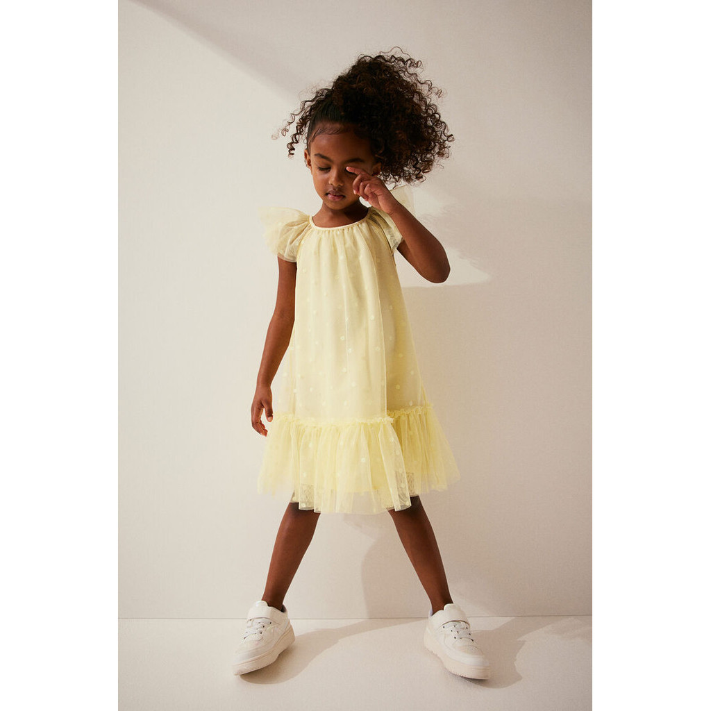 H&M Girl Butterfly-sleeved tulle dress 1014217_2