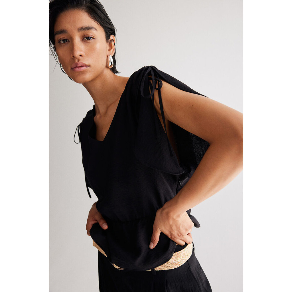 H&M Woman Drawstring-detail blouse 1236718_1