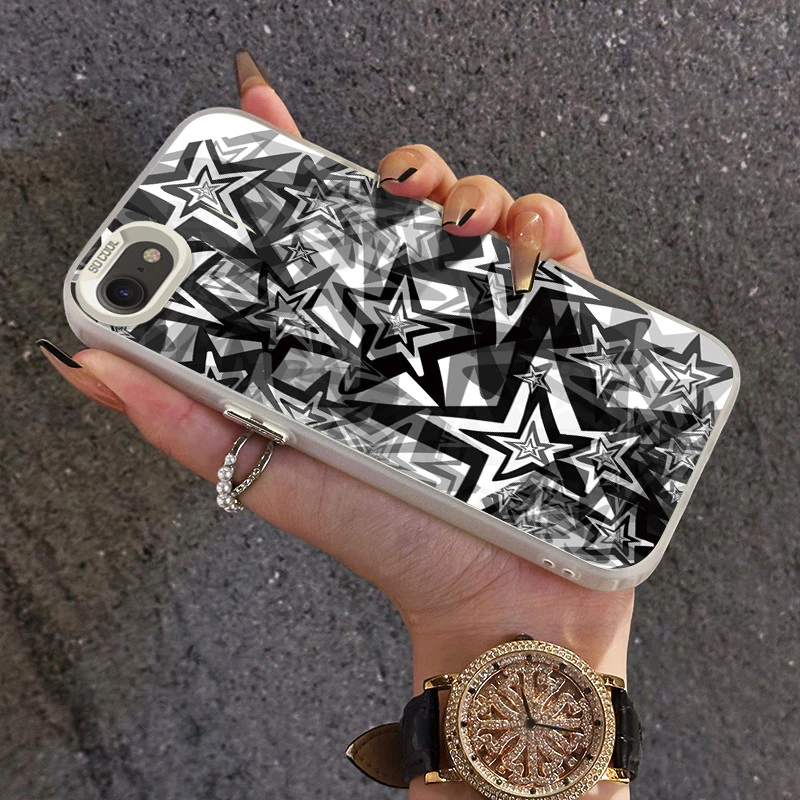 เคสสำหรับ iPhone 6 Plus 6s Plus 7 Plus 8 Plus SE 2020 X Xr Xs Max เคสเปลือกแข็งกันตกบางเฉียบฝ้าเคสโทรศัพท์โปร่งใส