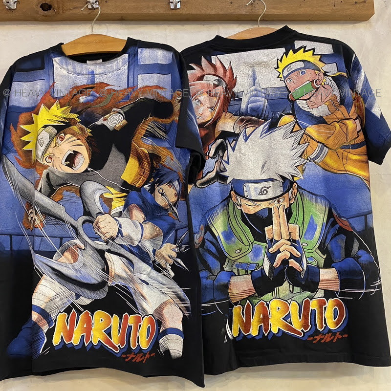 NARUTO OVP tag Bootleg เสื้อการ์ตูน นารูโตะ เสื้อวินเทจ heavy vintage shirt