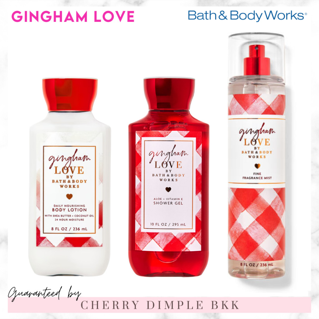 ของแท้·ส่งไว·ถูก BATH AND BODY WORKS กลิ่นฮิต "GINGHAM LOVE" โลชั่น ครีมอาบน้ํา น้ำหอม เทียนหอม เจลล้างมือ
