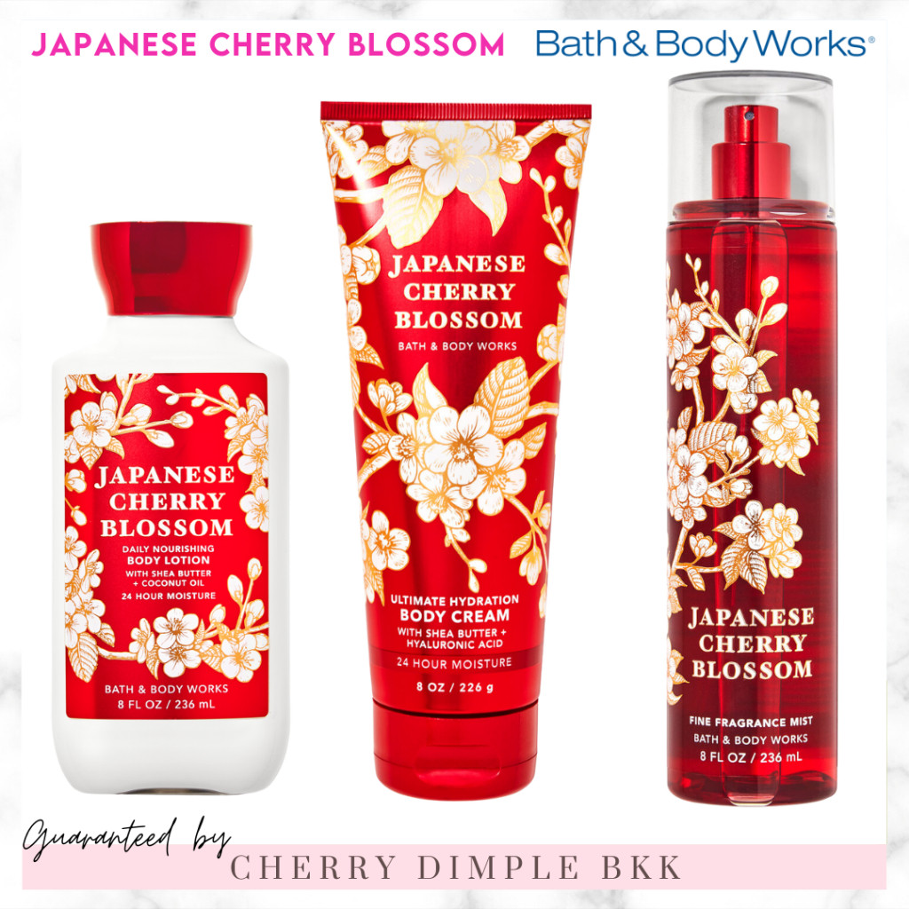 🍒ของแท้·ส่งไว·ถูก🍒BATH AND BODY WORKS กลิ่นฮิต "JAPANESE CHERRY BLOSSOM" โลชั่น ครีมอาบน้ํา น้ำหอม เ