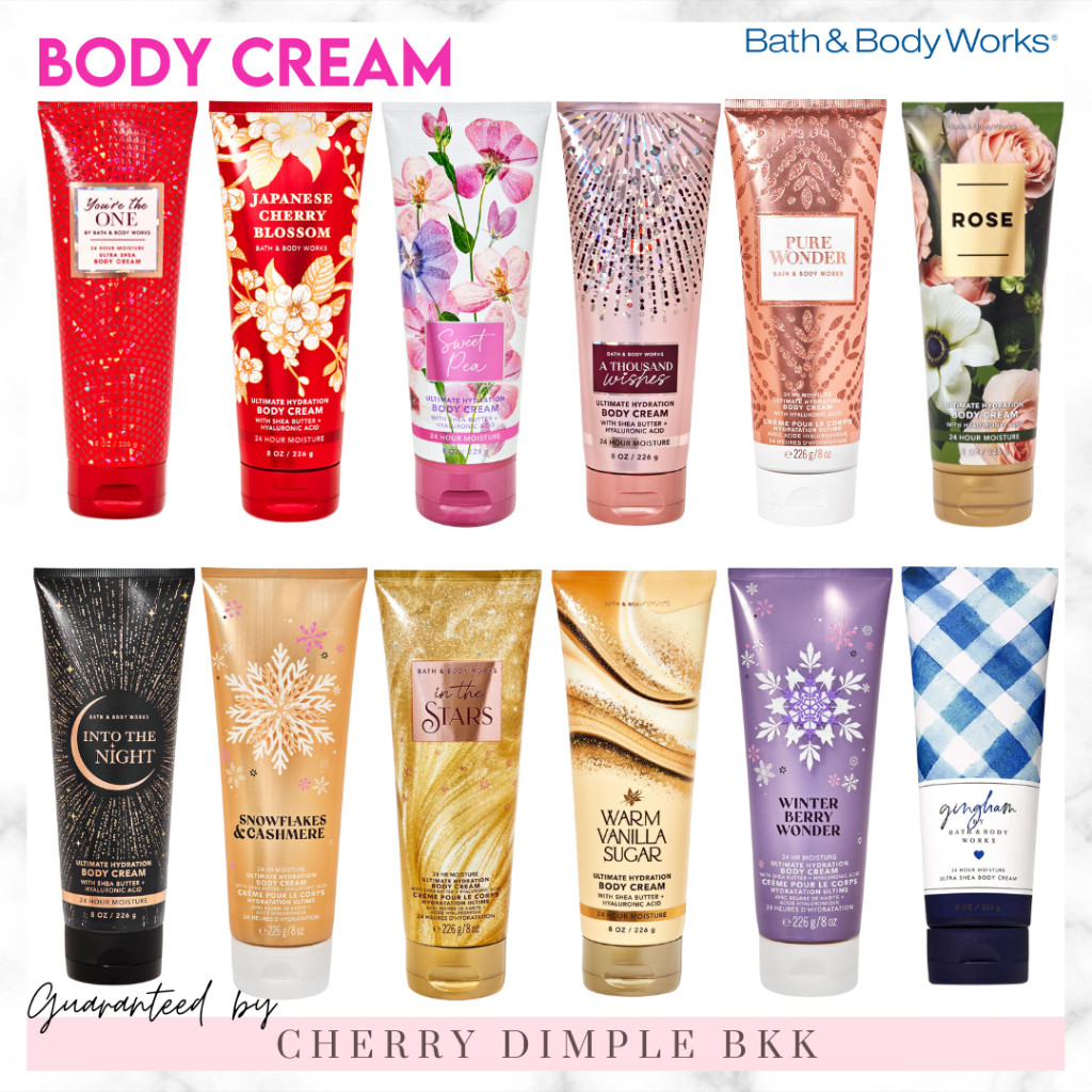 🍒ของแท้·ส่งไว·ถูก🍒BATH AND BODY WORKS BODY CREAM กลิ่นหอมจากอเมริกา cream bath and bodyworks ครีมทาผ