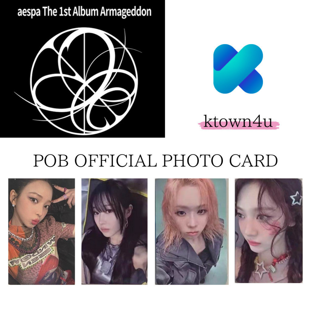 Aespa Armageddon Pob Ktown4U Official Photo Card / Karina Giselle Winter Ningning
