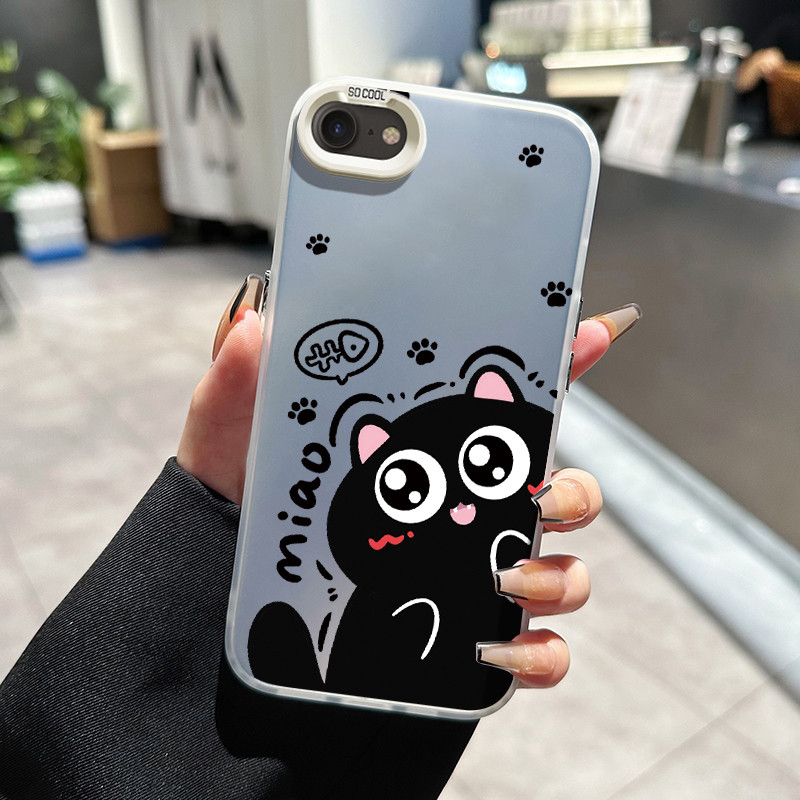 เคสสำหรับ iPhone 6 Plus 6s Plus 7 Plus 8 Plus SE 2020 X Xr Xs Max เคสโทรศัพท์รูปตัวการ์ตูนน่ารัก