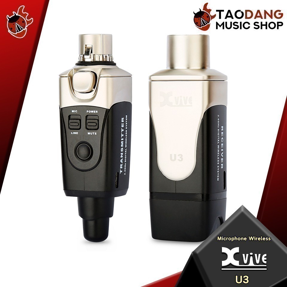 ส่วนลด 3,000.- MAX ไวเลสไมโครโฟนไดนามิก Xvive U3 - Dynamic Microphone Wireless Xvive U3 ครบชุด เต่าเเดง