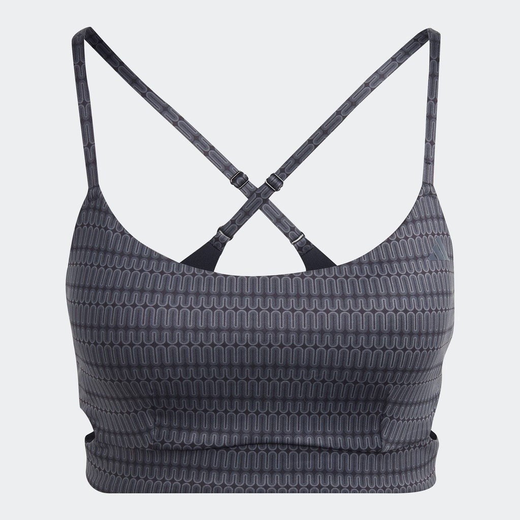 adidas เทรนนิง บราซัพพอร์ตระดับต่ำ Yoga Studio ผู้หญิง สีเทา IL9574