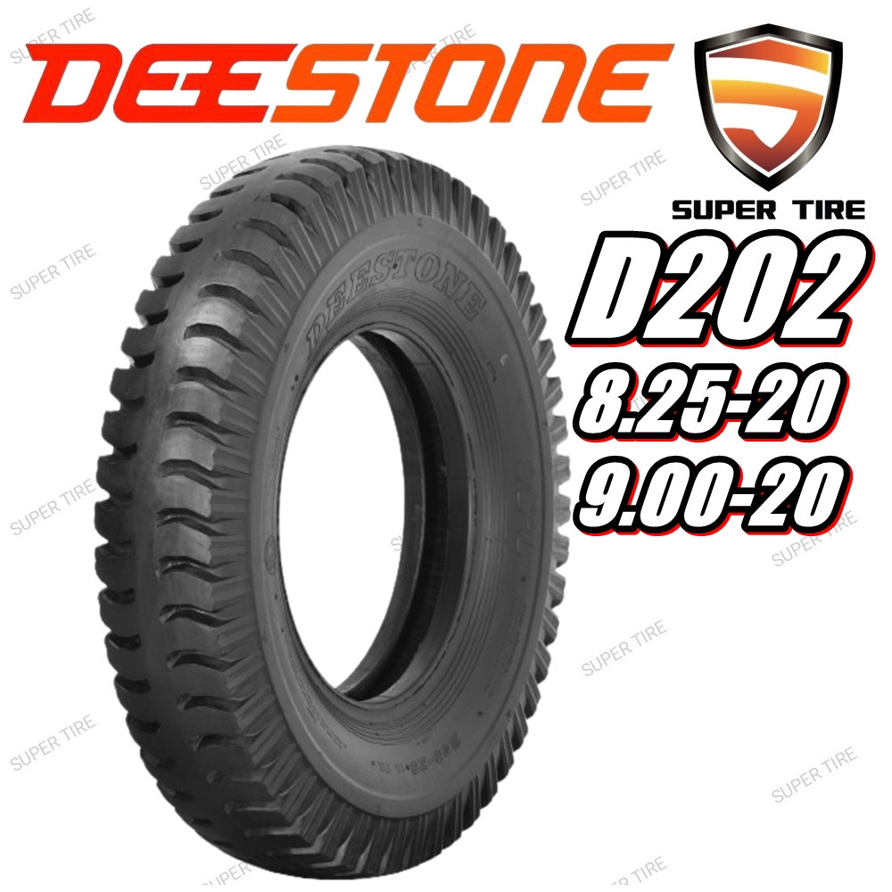 ยางรถบรรทุก ชนิดผ้าใบ ขนาด 9.00-20 8.25-20 รุ่น D202 ยี่ห้อ DEESTONE