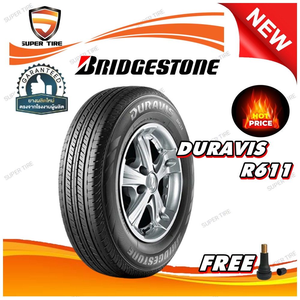 ยางรถยนต์กระบะขนาด 215/70R15 รุ่น DURAVIS R611 ยี่ห้อ Bridgestone 🔥ถูกที่สุด🔥
