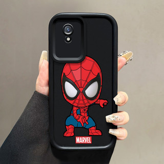 เคสสำหรับ VIVO Y02 VIVO Y02A VIVO Y02T Y02s เคสป้องกันเคสซิลิโคนซิลิโคนโทรศัพท์ลายการ์ตูนสไปเดอร์แมนยอดนิยมป้องกันการตก