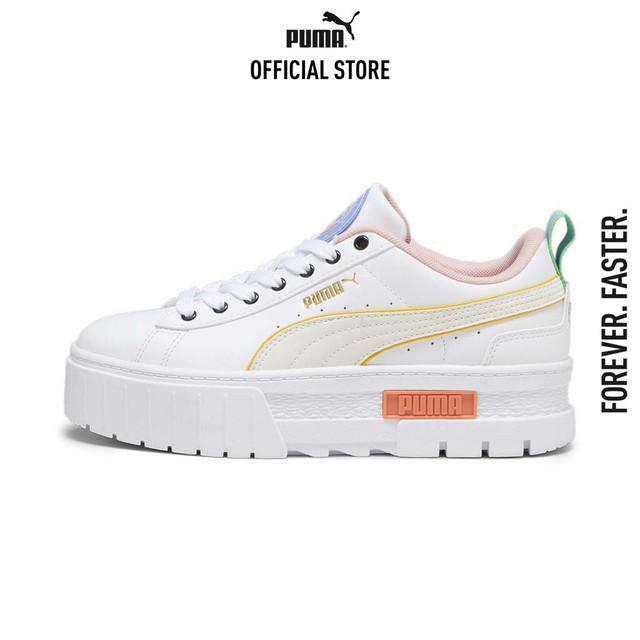 PUMA EVOLUTION - รองเท้าผ้าใบผู้หญิง Mayze Women's Sneakers สีขาว - 39273501