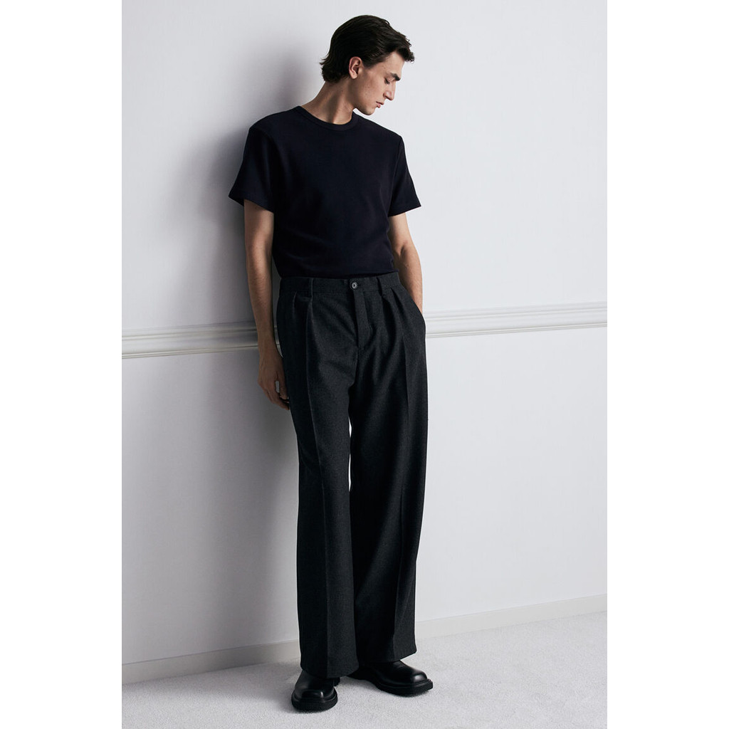 H&M Men Regular Fit Piqué T-shirt 1260605_1
