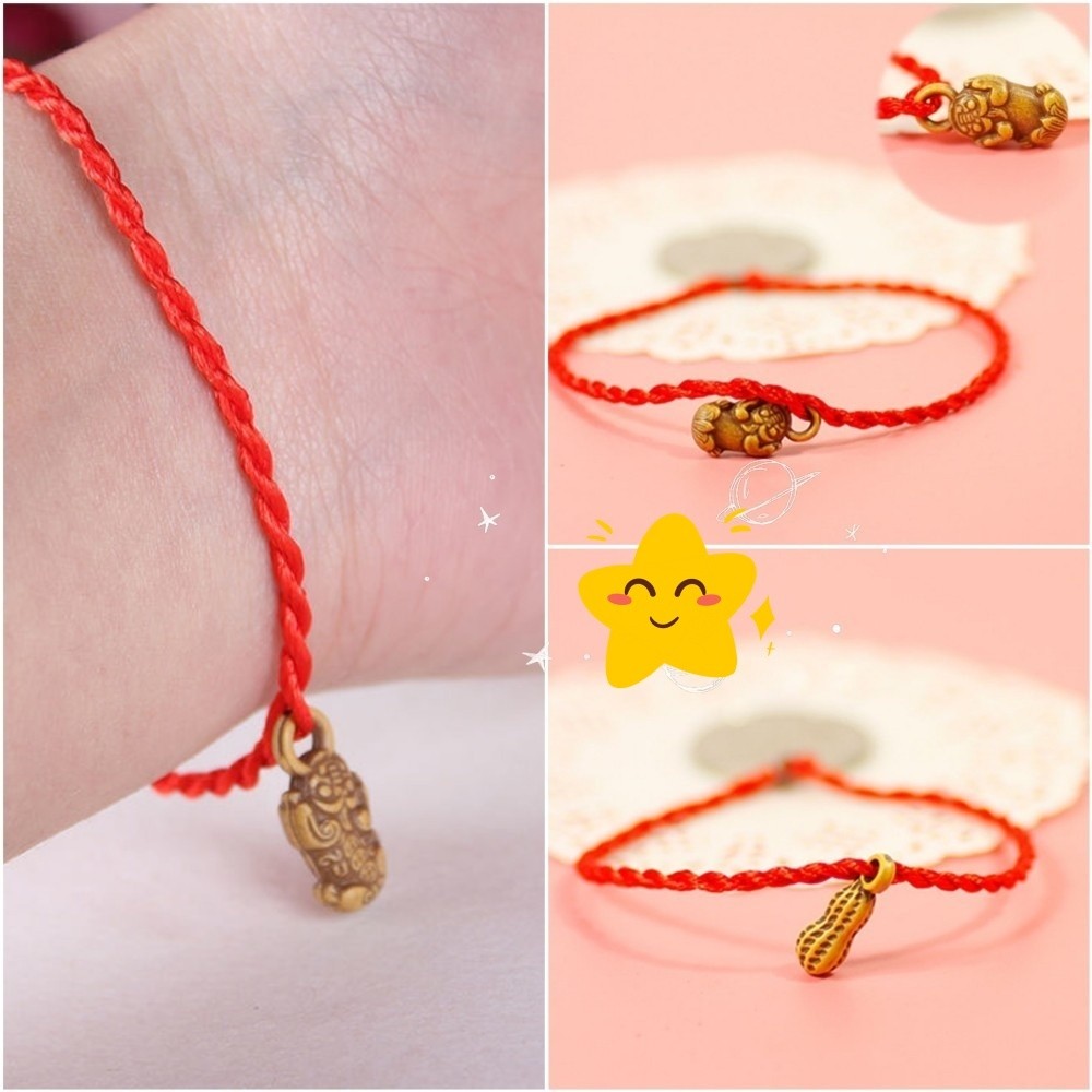 poppyjoy ร้านค้าไทย 1 บาท เชือกถักสร้อยข้อมือ ด้ายแดงความรัก ขนาดเล็ก ของขวัญ ขายส่ง