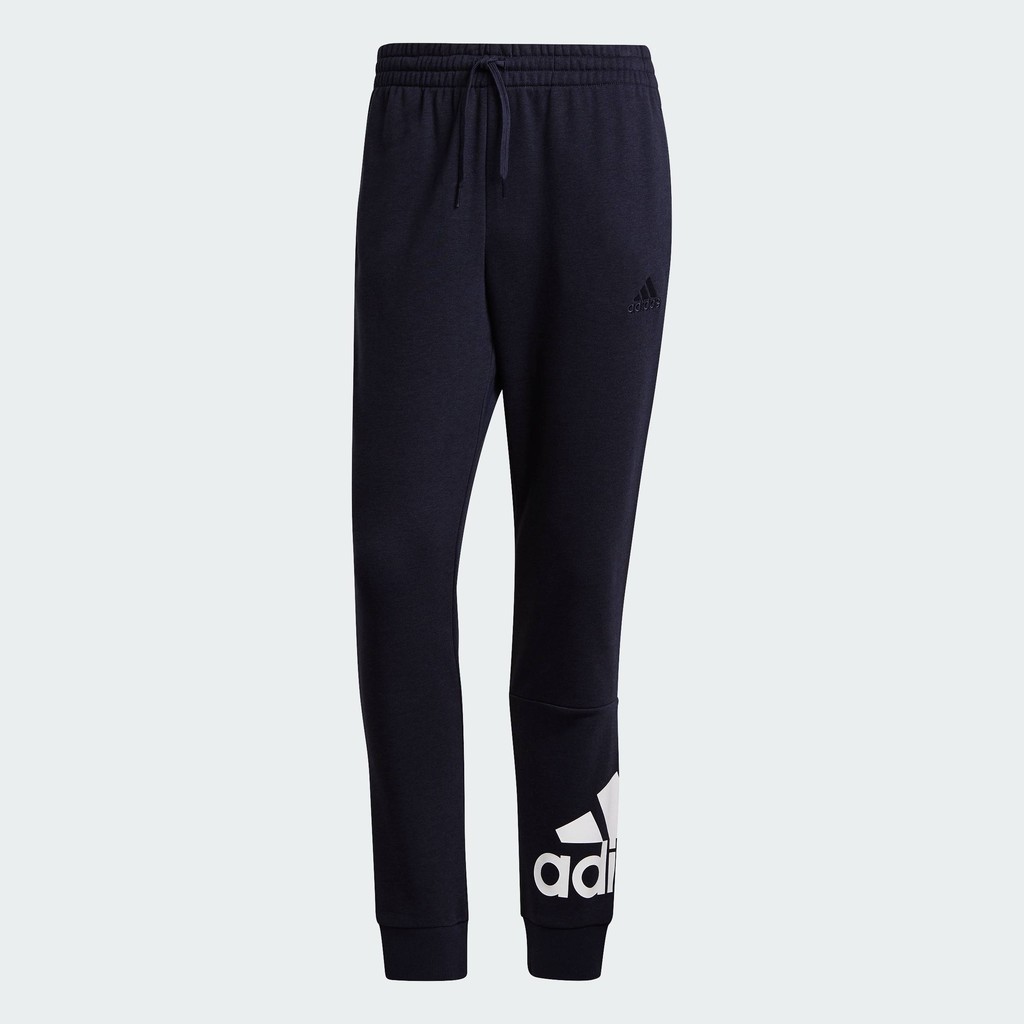 adidas Lifestyle Essentials French Terry Tapered Cuff Logo Pants Men Blue GK8979
