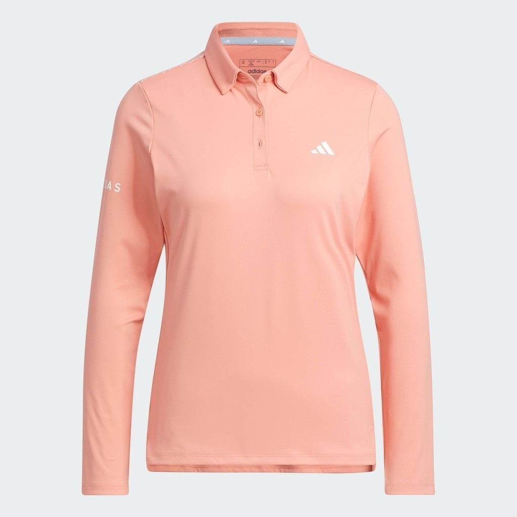 adidas Golf AEROREADY Big Badge of Sport Long Sleeve Polo Shirt Women Red HY0922