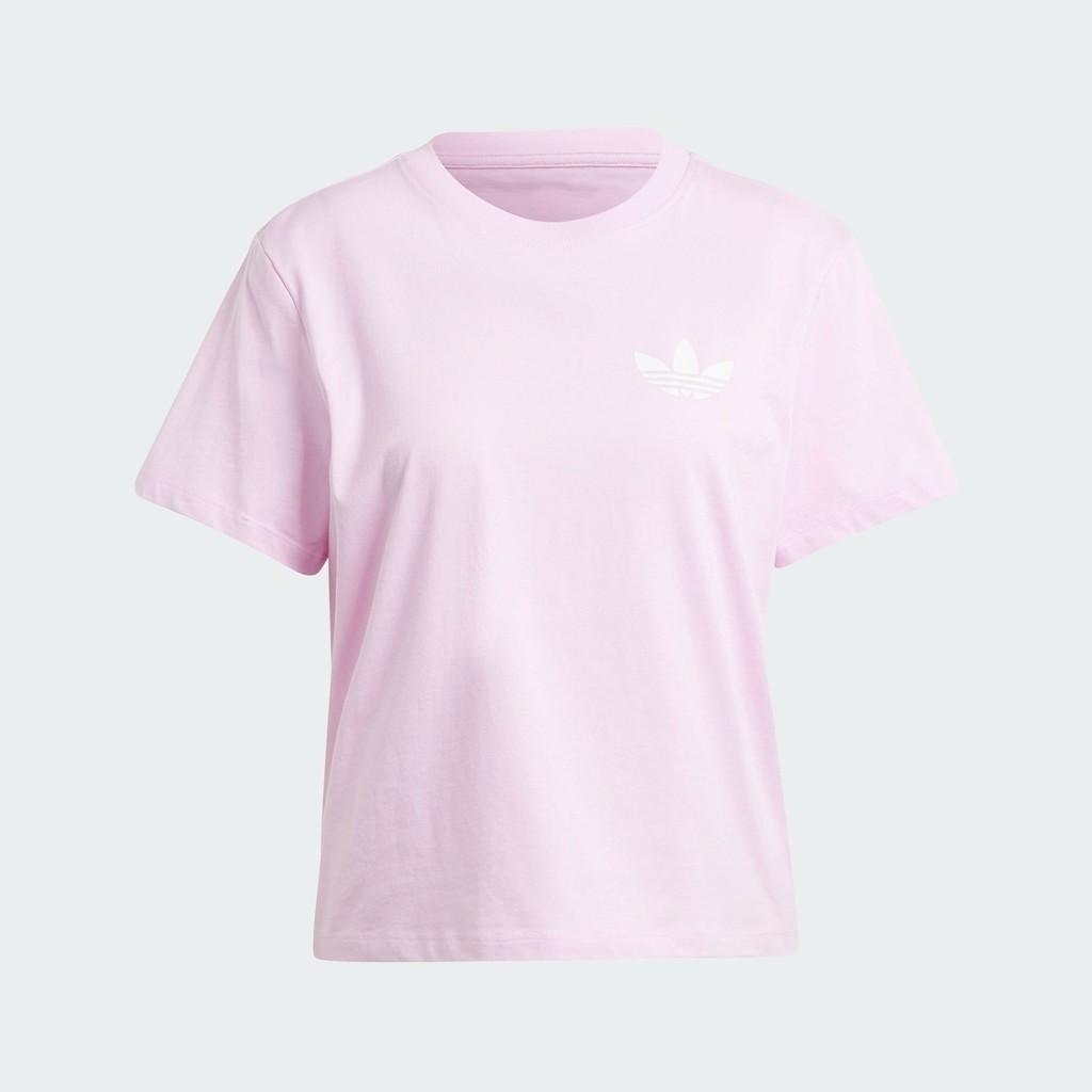adidas ไลฟ์สไตล์ เสื้อยืด Multiple Logo ผู้หญิง สีชมพู IJ6013
