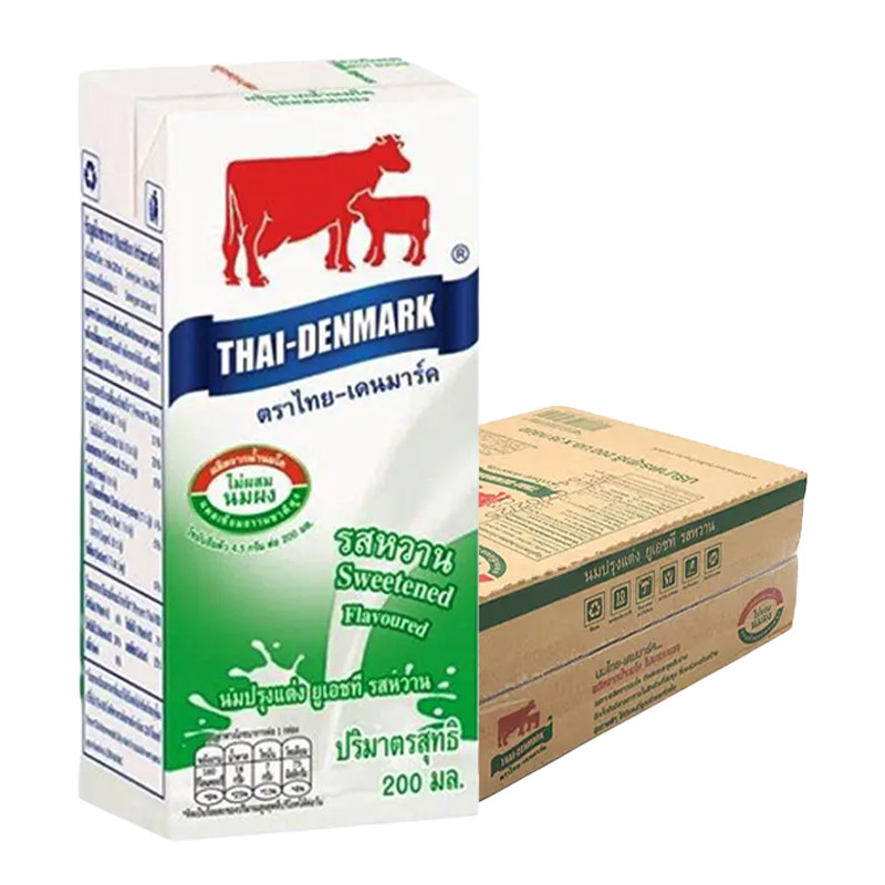 ไทย-เดนมาร์ค นมยูเอชที รสหวาน 200 มล. x 36 THAI-DENMARK UHT Milk Sweet 200 ml x 36