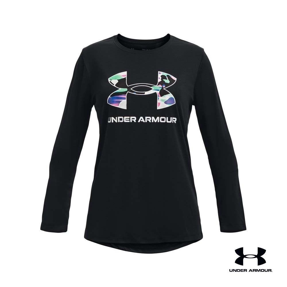 Under Armour UA Girl's Tech™ Big Logo Print Fill Long Sleeve อันเดอร์ อาร์เมอร์ เสื้อออกกำลังกายสำหรับเด็กผู้หญิง